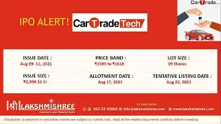 CarTrade Tech Limited IPO | CarTrade Tech IPO | Lakshmishree Stock Broker