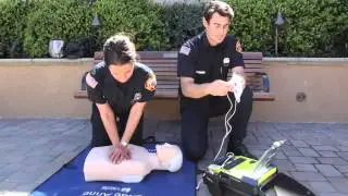 Demonstration of the automated external defibrillator (AED)