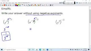 Power of a Power Rule with Negative Exponents