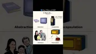 👊🏻👊🏻4 Pillars of OOP(Object Oriented Programming)🧑‍💻Please follow for more ...@raj_withcode