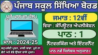 Class 12th Lesson 1 networking and internet |Session 2024-25 |Computer application| PSEB