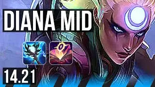 DIANA vs CASSIOPEIA (MID) | 6/1/3 | KR Diamond | 14.21