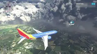 Microsoft Flight Simulator XBOX SERIES S Boeing 737 Max Storm Weather Conditions Very Low Visibility