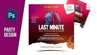 How To Design PARTY FLYER Using #Photoshop