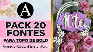 Baixar fontes para topo de bolo Pack 20 Fontes