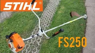 Brushcutter Stihl FS250 POV moving lawn