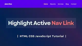 Create an Active Navigation Link on Scroll Using HTML, CSS, and JavaScript | Navbar Active Class