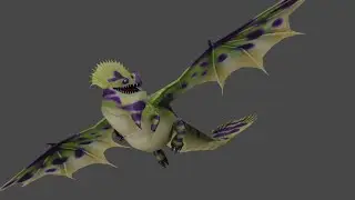 HTTYD Shovelhelm Dragon Animations (Blender Animation)