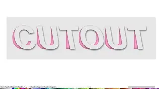 How to create CUTOUT text effects In coreldraw | cut text from paper | Text effects | tutorial