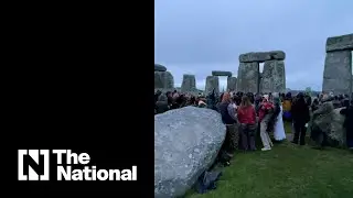 People gather at Stonehenge for summer solstice 2021