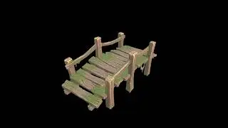 Stylized Swamp Wooden Bridge - Prop 3D Model | Game Asset Showcase