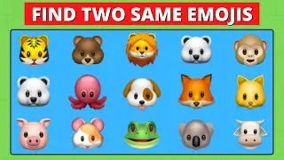 Find Two Same Emojis | Spot the Same Emojis | Brain Puzzle | Emoji Quiz No.1