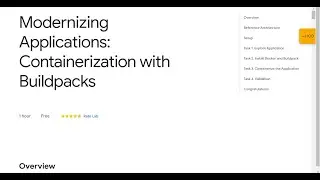 Modernizing Applications Containerization with Build packs Qwiklab