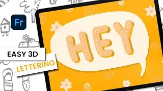 Easy 3D lettering | Adobe Fresco