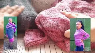 Моё новое платье и свитер из пряжи Lаnoso Вязание спицами