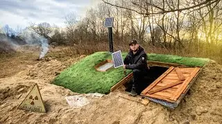 Строю дом под землей Устанавливаем солнечную панель и готовимся в Новому году