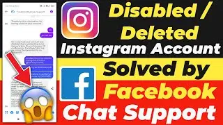 How to Recover Disabled Instagram Account via Facebook Chat Support |  Recover Disabled IG Account 💪