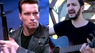 ПЕСНЯ из ТЕРМИНАТОРА 2 На АКУСТИЧЕСКОЙ ГИТАРЕ (bad to the bone george thorogood  acoustic)