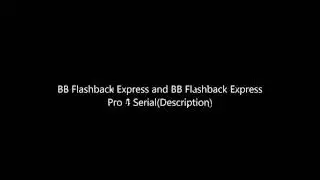 BB Flashback Express and BB Flashback Express Pro 4 License