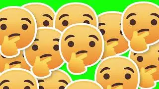 Thinking Emoji Green Screen