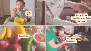 Compras de reposição / lavando roupa / Fizemos Danoninho 💕