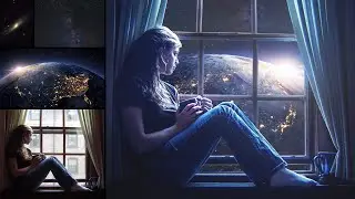 Looking To The Earth Photo Manipulation Photoshop Tutorial