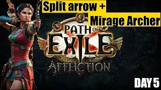 [Path of Exile] Season of affliction, SSF Ranger(Dead Eye) Split arrow + Mirage Archer build, day 5