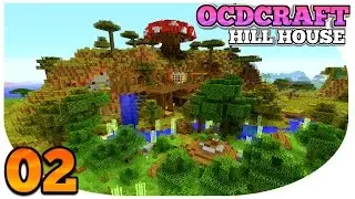 Minecraft PS4: Survival | OCDCRAFT | Hill Top House | OMG, SURVIVAL MUSHROOM HOUSE!! (E2)