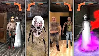 Grandpa Shotgun in All DVloper Unofficial Official Games | Granny 3 Enhanced Vs Granny 1.9 + More