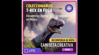 FORZA HORIZON 5. Invierno. Serie 6. Coleccionables. T-REX EN FUGA.