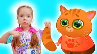 Nastya FINDS Bubbu Котик's LOST TAIL!