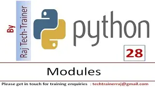Python Tutorial - Part 28 -  Modules | Python for Beginners | Learn Python
