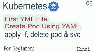 Kubernetes Minikube First YML File Part-06 | Running a Pod Using Yaml file | Apply -f | NodePort