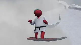 Snowboard in human fall flat \ Time loop?
