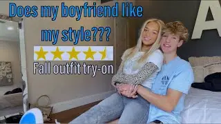 My BOYFRIEND rates my fall outfits!!