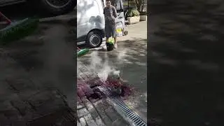 reaccion quimica permanganato potasico y agua oxigenada genio de la lampara mucho humo #shorts