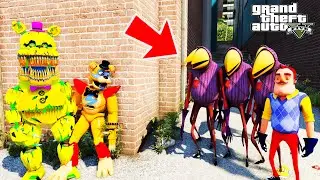 КАК ГЛАМРОК ФРЕДДИ СПАСАЛ ГОЛДЕН ФРЕДБЕРА ОТ НОВОГО СОСЕДА  В ГТА 5 МОДЫ!  FNAF GTA 5 MODS