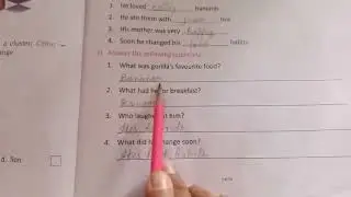 Class-1 English Chapter-2(The Little Gorilla) Questions and Answer,Sun Shine Global Academy Naigarhi