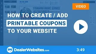 Creating and adding coupons to your website