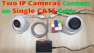 2 IP CAMERAS connect on SINGLE cable (CAT5E, CAT6)