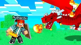 WE CREATED THE FLAMING FIRE SWORD !! - Minecraft Dragons # 13