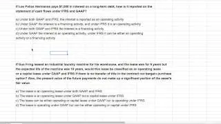 IFRS vs GAAP CPA Exam Questions