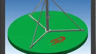 VERTICAL AXIS WIND TURBINE ( VAWT ) ANIMATION 3D