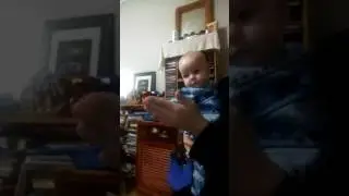 Five month old does hi five chipmunked