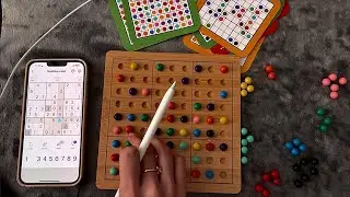 ASMR - Wooden Colored Sudoku (6) - Clicky Whispers