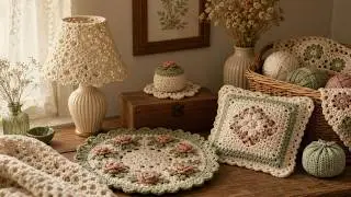 DIY Vintage Crochet Decor | Cozy Cottagecore Farmhouse Vibes for Small Spaces & Tiny Homes