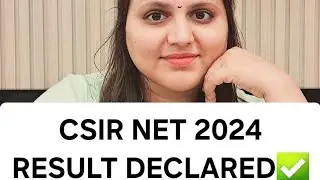 CSIR NET JULY 2024 RESULT  DECLARED ✅️