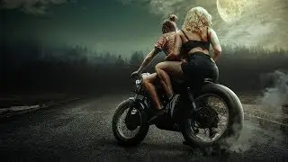 Bike Drift Advance Photomanipulation Tutorial Speed Art | Photoshop