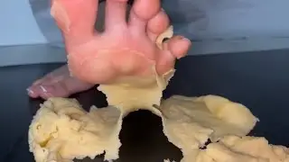 Barefoot Dough Crush Challenge | Oddly Satisfying ASMR
