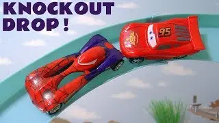 Cars Lightning McQueen Drop Force Challenge With Funny Funlings